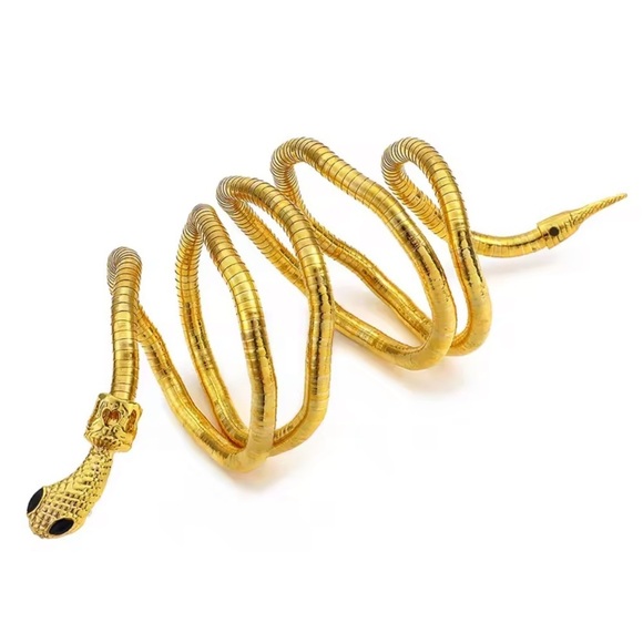 Grace. Power. Elegance. Our Snake Serpenti Necklace paired  Serpenti Gold Snack Necklace-Bracelet-Multifunctional